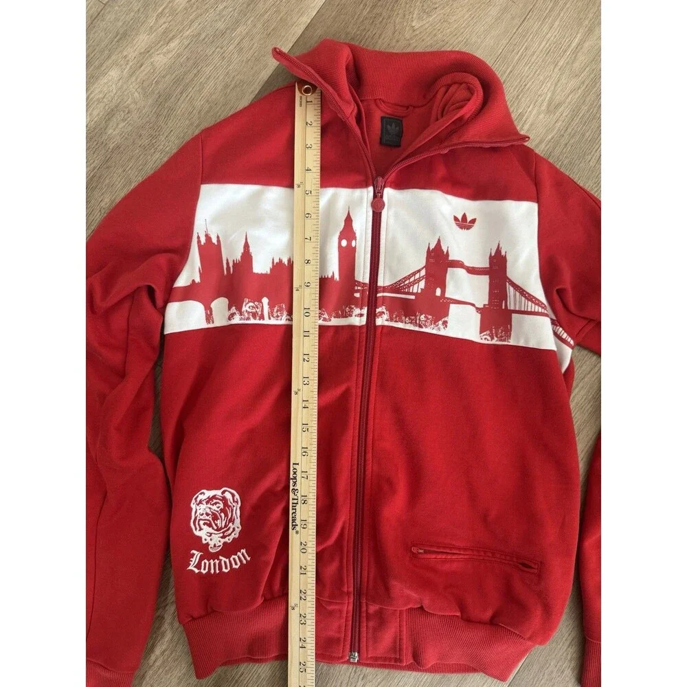 Adidas Originals London Bulldog track jacket Red Men’s Large Y2K Vintage